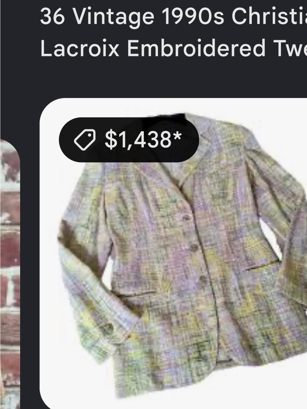 Bergamo Pastel Tweed Belted Blazer w Skirt in Lavender & Green - Picture 8 of 9